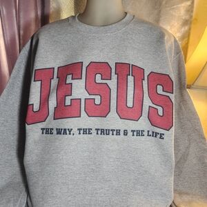 JESUS The Way, The Truth & The Life Graphic Crewneck Sweatshirt